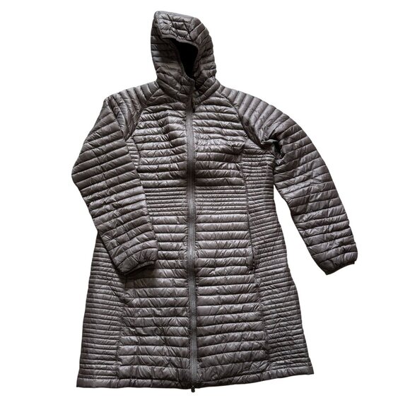 L.L. Bean Hooded Ultralight 850 Down Downtek Water Repellent Coat Women's Taupe - Picture 1 of 13